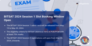 BITSAT 2024 Session 1 Slot Booking Window Open; Book Your Slot @bitsadmission.com